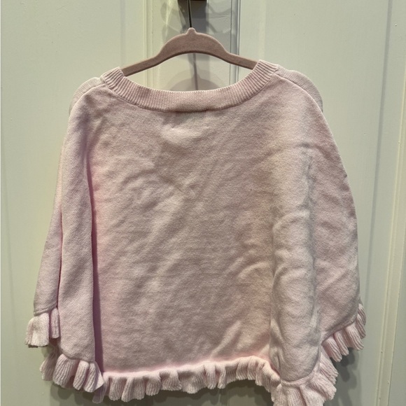 Lily Pulitzer XS (2-3) Girls Light Pink Fringe Shawl - Picture 4 of 4
